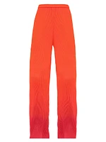 Atti Ombré Plissé Straight-Leg Pants