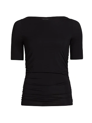 Luca Shirred Jersey Top