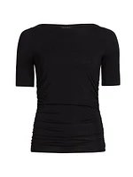 Luca Shirred Jersey Top