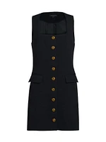 Mariana Textured Button-Front Minidress