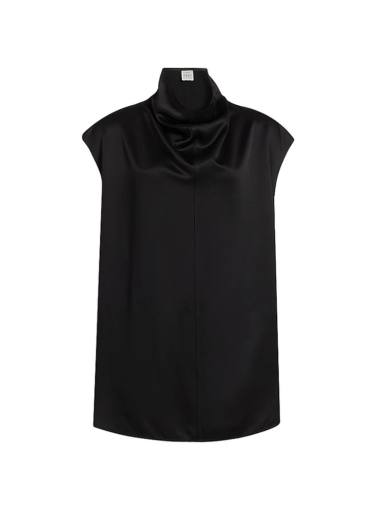 Satin Funnel Neck Top