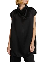 Satin Funnel Neck Top