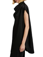 Satin Funnel Neck Top