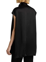 Satin Funnel Neck Top
