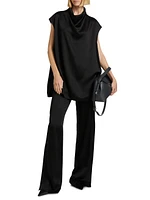 Satin Funnel Neck Top