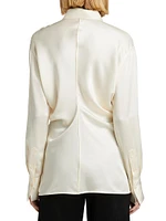 Slouch Waist Satin Shirt