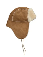 Stitched Sheepskin Trapper Hat