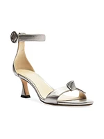 Clarita Buckle 60MM Leather Sandals
