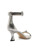 Clarita Buckle 60MM Leather Sandals