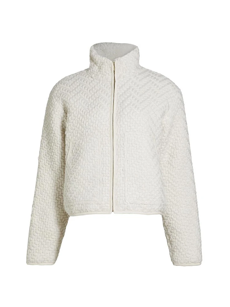 Mandie Stretch-Cotton Faux-Sherpa Jacket