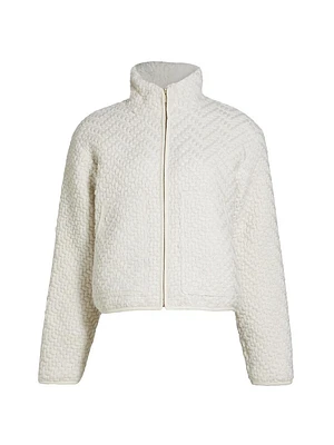 Mandie Stretch-Cotton Faux-Sherpa Jacket