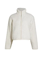 Mandie Stretch-Cotton Faux-Sherpa Jacket