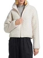 Mandie Stretch-Cotton Faux-Sherpa Jacket