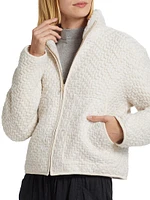 Mandie Stretch-Cotton Faux-Sherpa Jacket