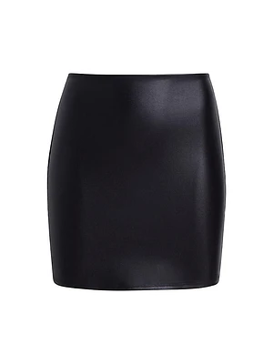 Matte Metallic Micro Miniskirt