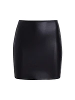 Matte Metallic Micro Miniskirt