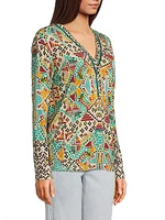 The Janie Printed Long-Sleeve Top