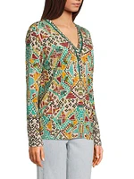 The Janie Printed Long-Sleeve Top