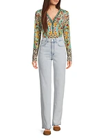 The Janie Printed Long-Sleeve Top