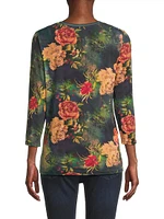 The Janie Favorite Floral V-Neck T-Shirt