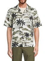 Palm Tree Cotton Camp Shirt