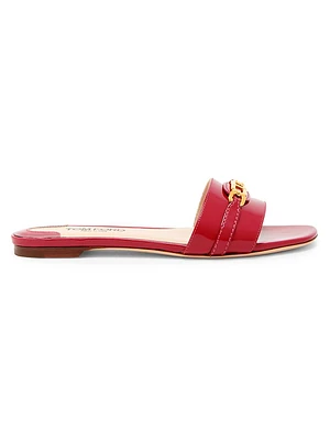 Patent Leather Slides