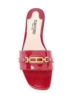 Patent Leather Slides