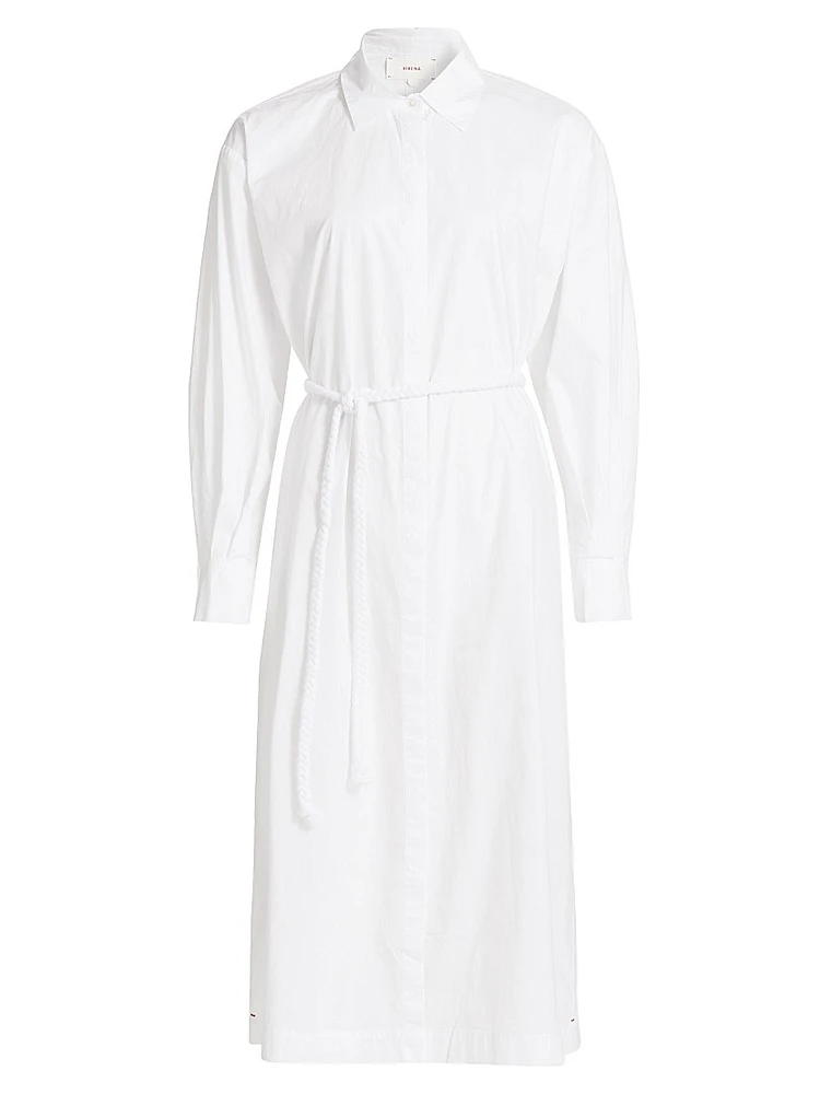 Katia Cotton Poplin Tie-Waist Midi-Dress