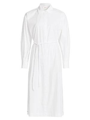 Katia Cotton Poplin Tie-Waist Midi-Dress