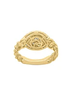 14K Yellow Gold & 0.53 TCW Diamond Chain-Link Ring