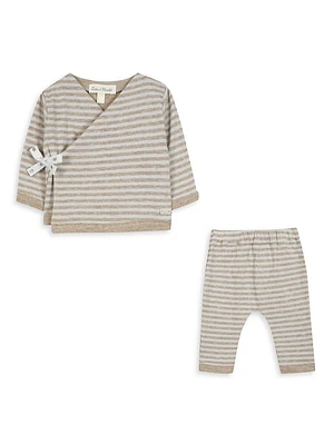 Baby's Boy Premier Trousseau Striped Top & Pants Set