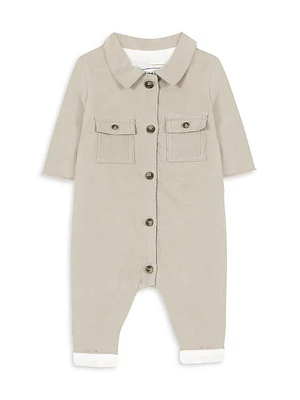 Baby Boy's Globe Trotteur Corduroy Buttoned Coveralls