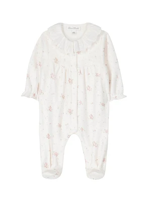 Baby Girl's Ruffle-Trimmed Floral Footie