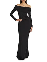 Echauffe Ruched Jersey Maxi Skirt