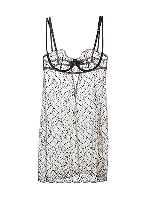 Ondule Embroidered Lace Mini Slip
