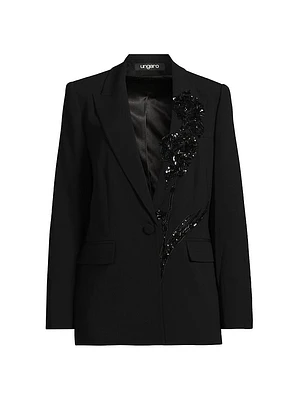 Cassandra Embellished Appliqué Blazer