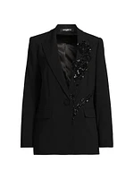 Cassandra Embellished Appliqué Blazer