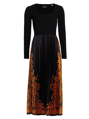 Heritage Mave Gilded Dream Mixed Media Dress