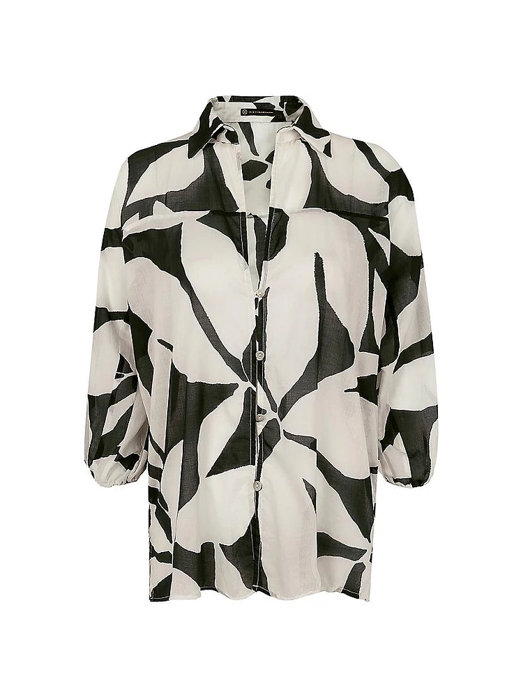 Bossa Moana Button-Front Cover Up