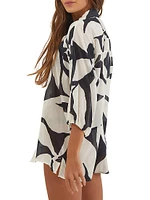 Bossa Moana Button-Front Cover Up