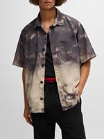 Oversize-Fit Shirt with Tie-Dye Print