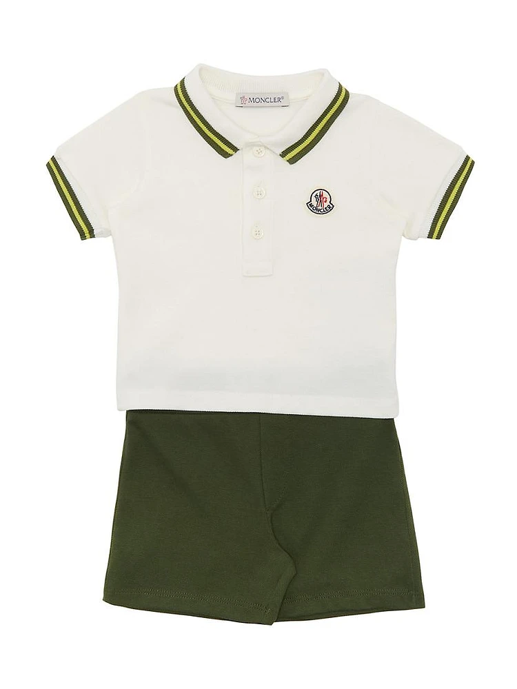 Baby Boy's Polo Shirt & Shorts Set