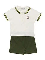 Baby Boy's Polo Shirt & Shorts Set