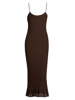 Suki Pleated Hem Midi-Dress