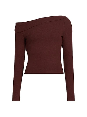Elio One-Shoulder Knit Top