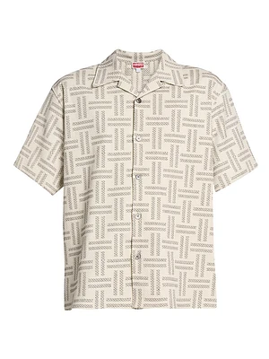 Cotton-Blend Weave Shirt
