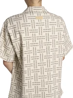 Cotton-Blend Weave Shirt
