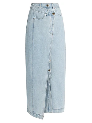 Amesbury Asymmetric Denim Skirt