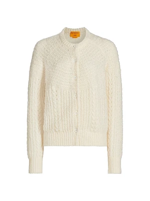 Cloud Wool-Blend Crewneck Cardigan