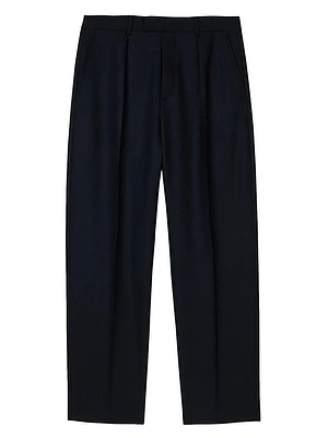 Wide-Leg Trousers with Creases